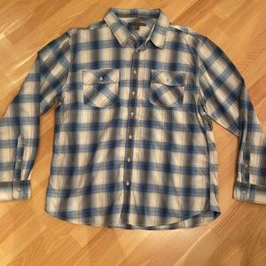 Old Navy plaid blue & black shirt
